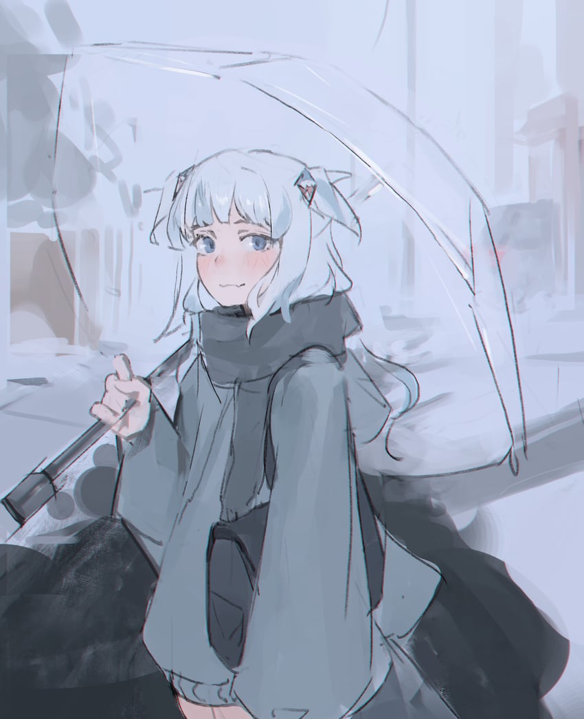 gawr gura (hololive and 1 more) drawn by chunkyeggy