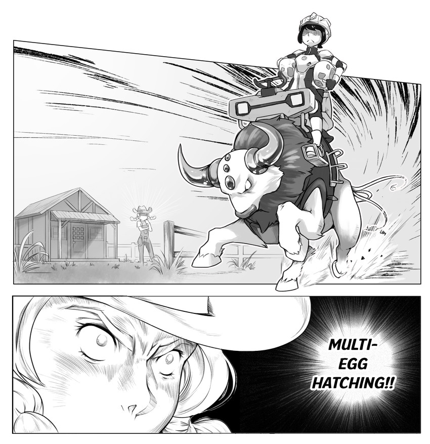tauros and pokemon breeder (pokemon and 1 more) drawn by metalmorag