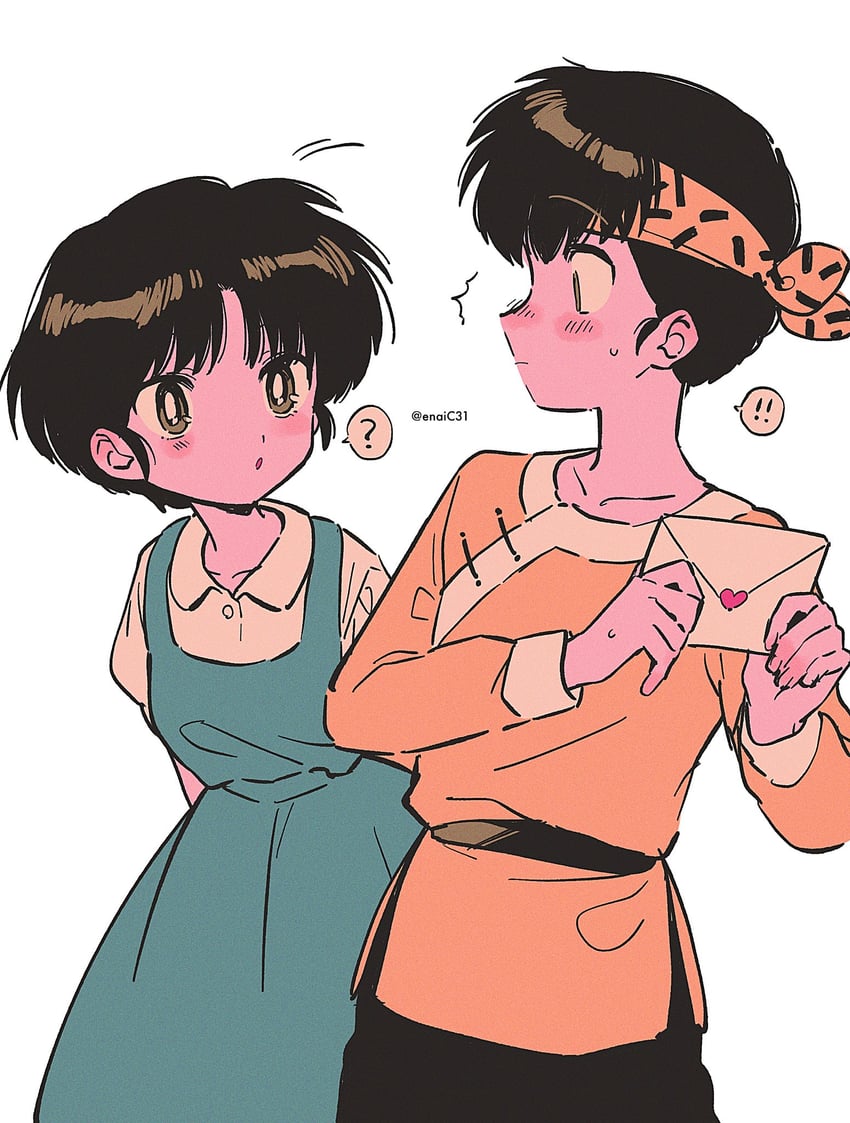 tendou akane and hibiki ryouga (ranma 1/2) drawn by menma_(enaic31)