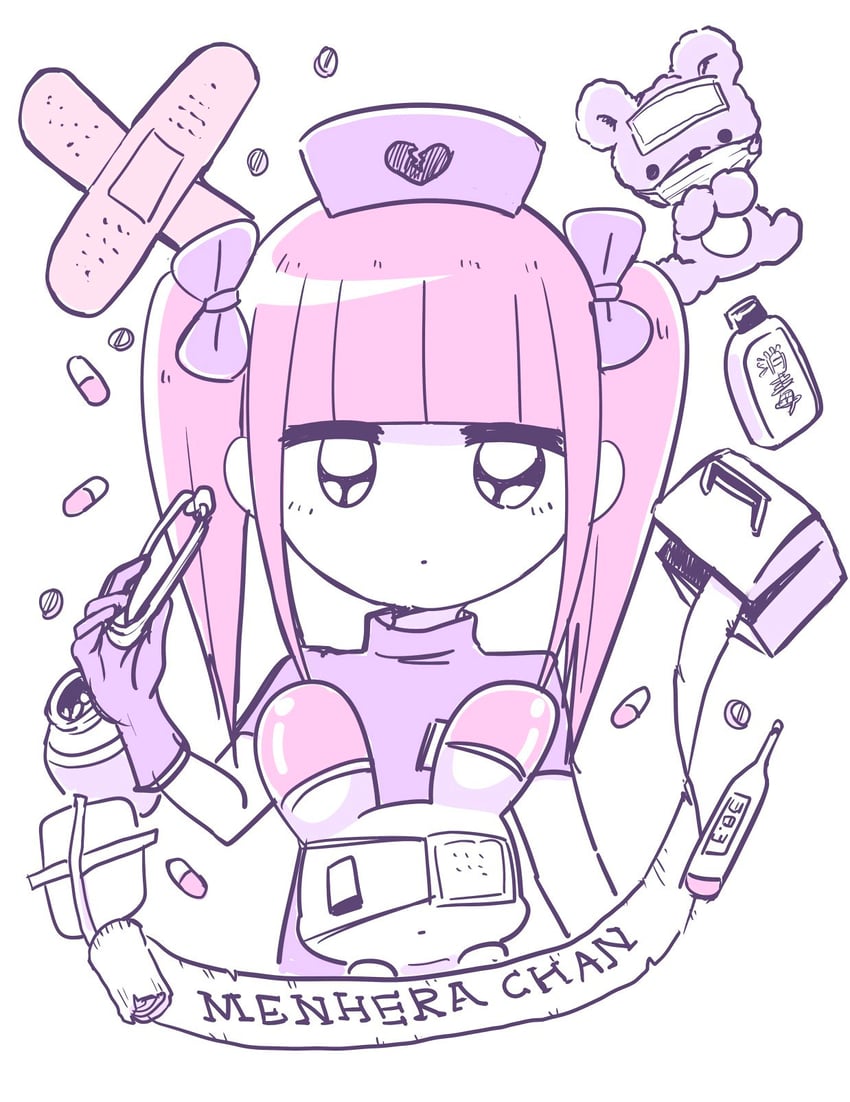 menhera-chan and usatan (menhera-chan) drawn by ezaki_bisuko