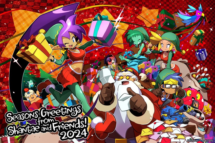 shantae, rottytops, sky, bolo, squid baron, and 3 more (shantae) drawn by matt_bozon