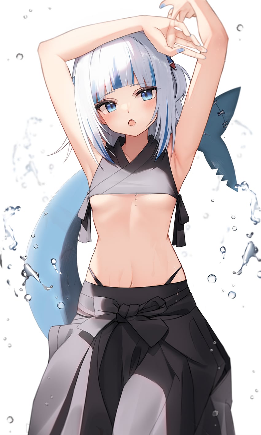 gawr gura (hololive and 1 more) drawn by thomas_8000