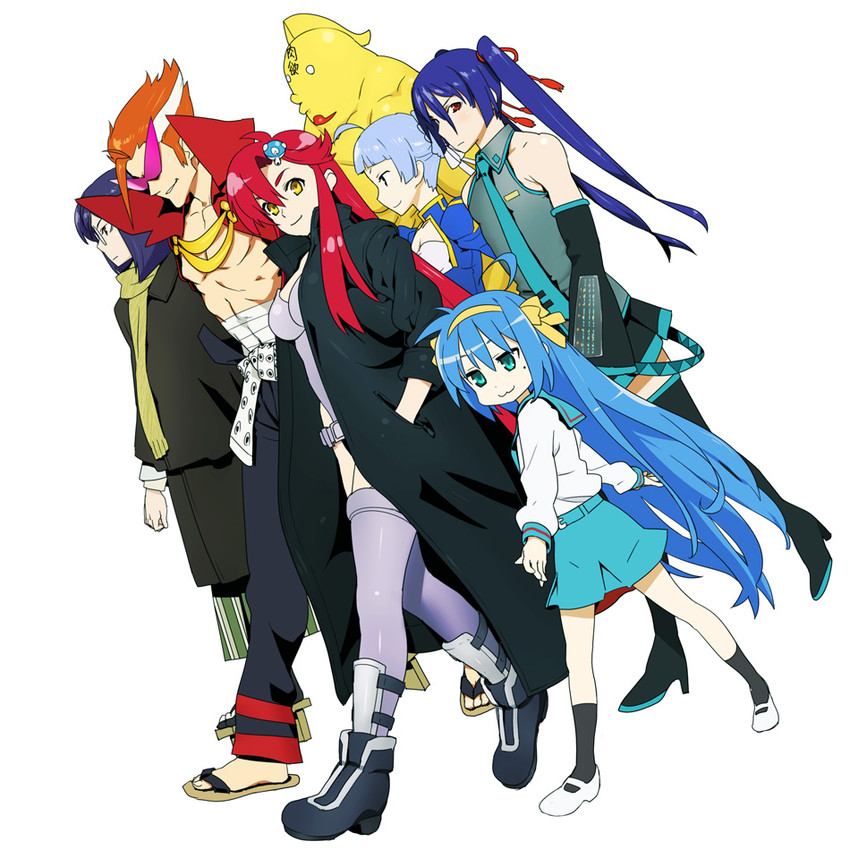 hatsune miku, artoria pendragon, saber, suzumiya haruhi, izumi konata, and 12 more (fate and 16 more) drawn by hamanasu