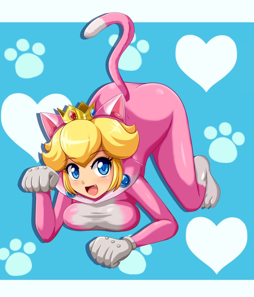 princess peach and cat peach (mario and 1 more) drawn by sigurd_hosenfeld