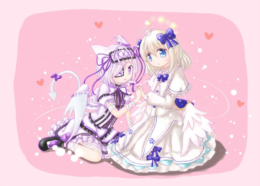 angel feather alma and white familiar alma (emil chronicle online) drawn by nyankotomanabu