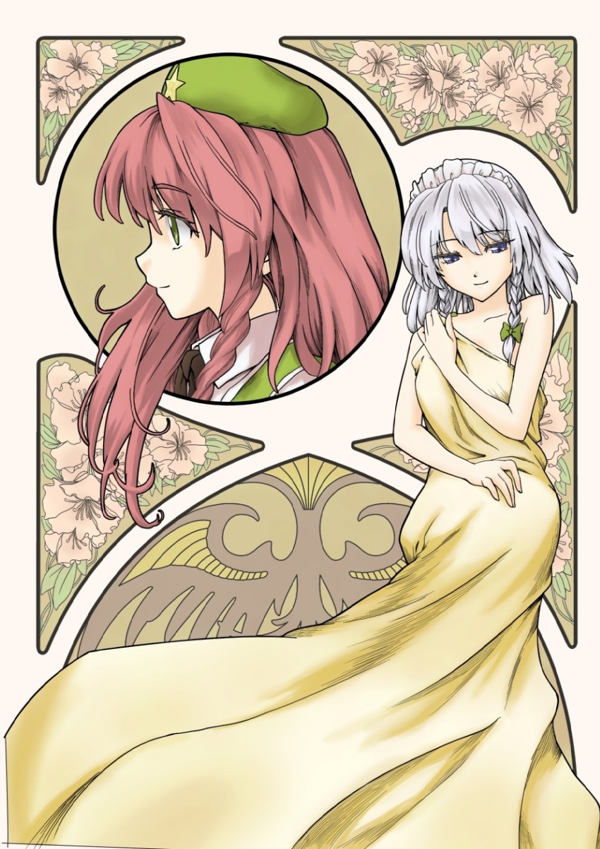 izayoi sakuya and hong meiling (touhou) drawn by abo_(hechouchou)