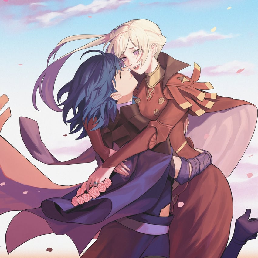 female byleth and edelgard von hresvelg (fire emblem and 1 more) drawn by radiostarkiller
