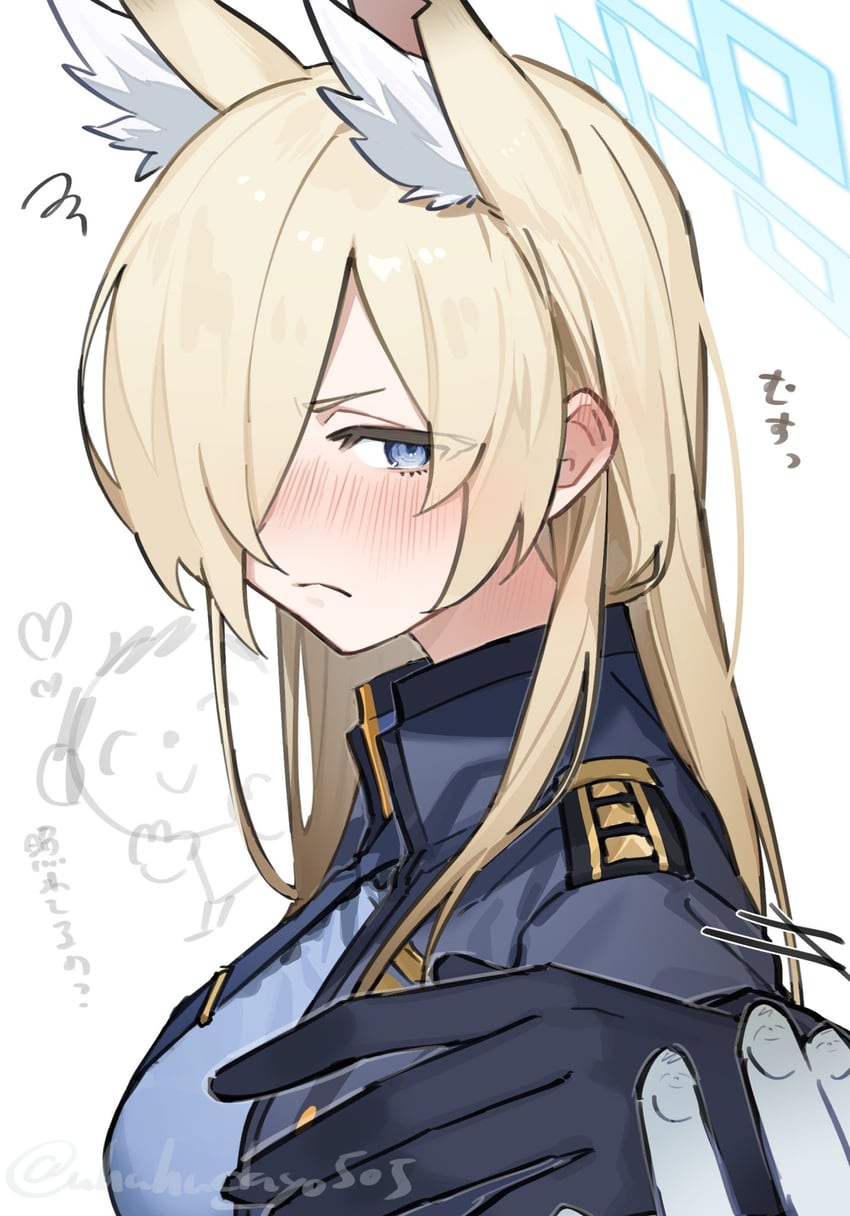 sensei, doodle sensei, and kanna (blue archive) drawn by uhuhu