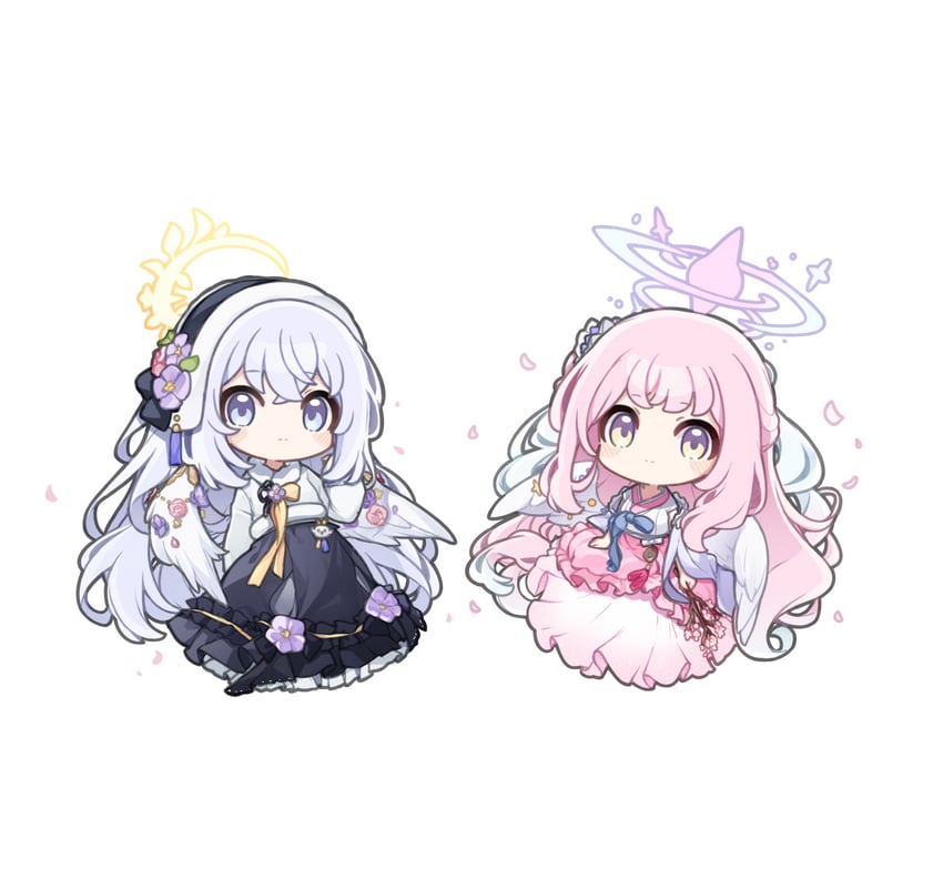 mika and azusa (blue archive) drawn by banana_(banana_draw)