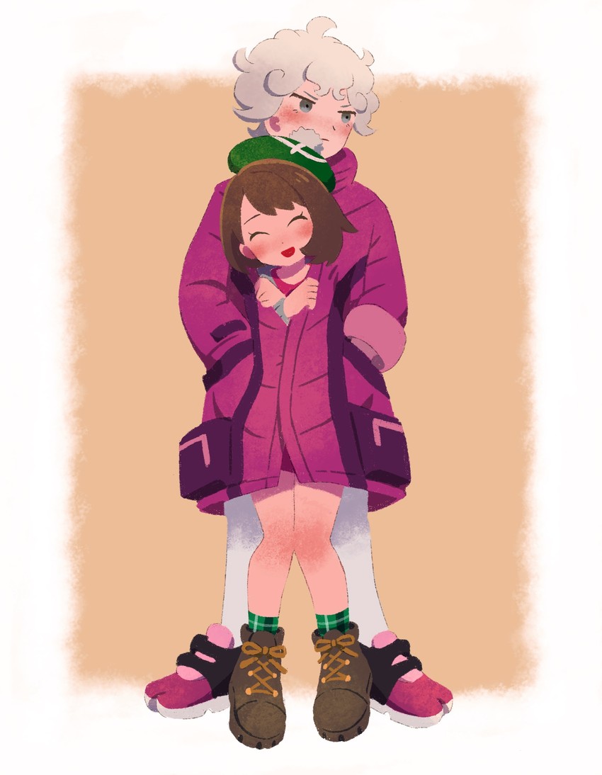 gloria and bede (pokemon and 1 more) drawn by iroidori4422