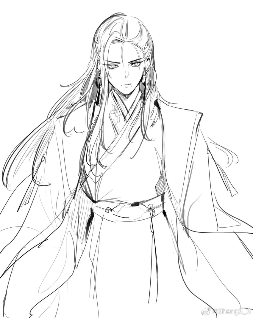 jiang xi (erha he ta de bai mao shizun) drawn by 0jae