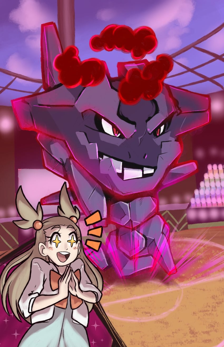 jasmine and steelix (pokemon and 1 more) drawn by sleepylycan