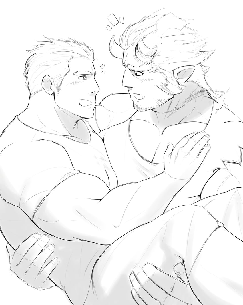 protagonist 3 and takemaru (tokyo afterschool summoners) drawn by kansuke_(kansuke_717)