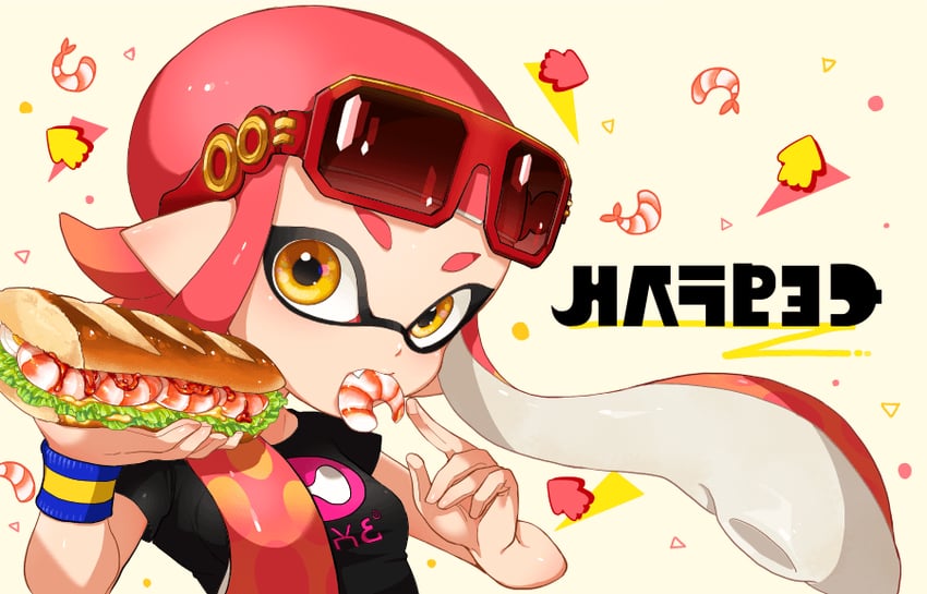inkling player character and inkling girl (splatoon) drawn by yeneny