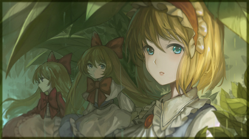 alice margatroid, shanghai doll, and hourai doll (touhou) drawn by vetina