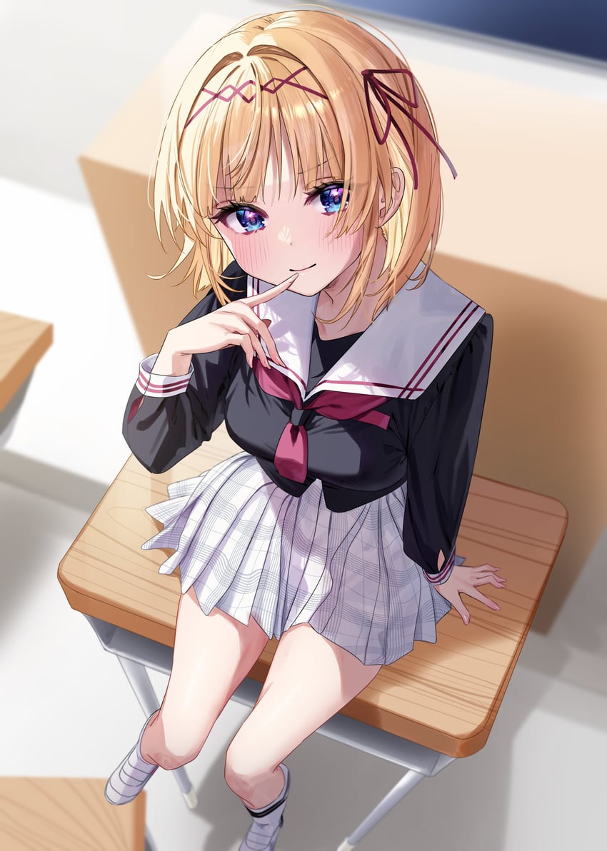 kamishiro airi (kiss nante dekinai desho? to chouhatsu suru namaikina osananajimi wo wakara sete yattara yosouijou ni dereta) drawn by chigusa_minori