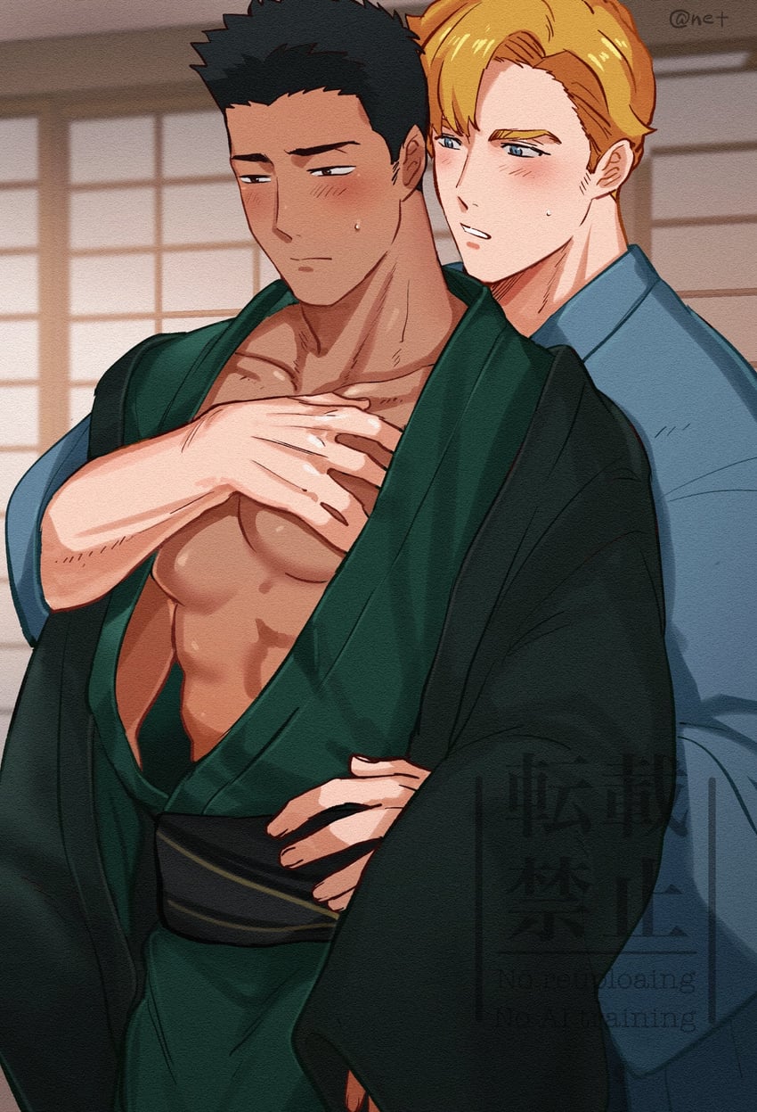 ao isami and lewis smith (yuuki bakuhatsu bang bravern) drawn by net_(net87626068)