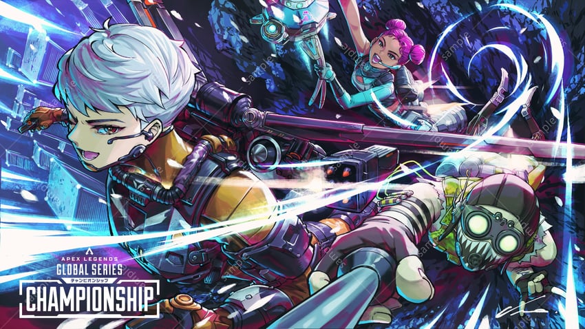 octane, valkyrie, and lifeline (apex legends) drawn by nemoto_yuuma