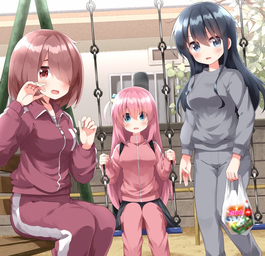 gotoh hitori, hoshino miyako, and hannen hiroe (bocchi the rock! and 2 more) drawn by ruu_(tksymkw)