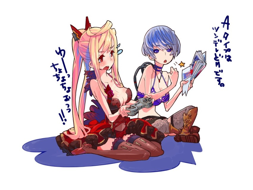 shuri and hikari (dodonpachi and 1 more) drawn by 12_(xaenedju)
