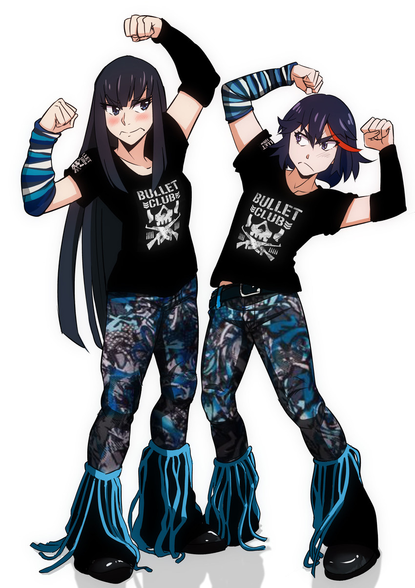 matoi ryuuko, kiryuuin satsuki, nick jackson, and matt jackson (kill la kill and 1 more) drawn by maotorata
