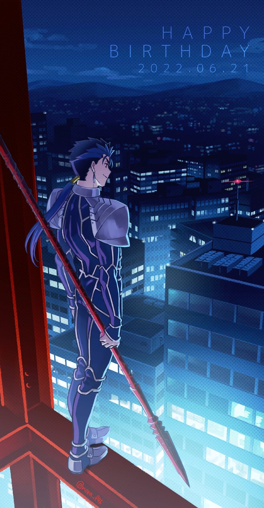 cu chulainn (fate and 1 more) drawn by nora_(nora_f96)