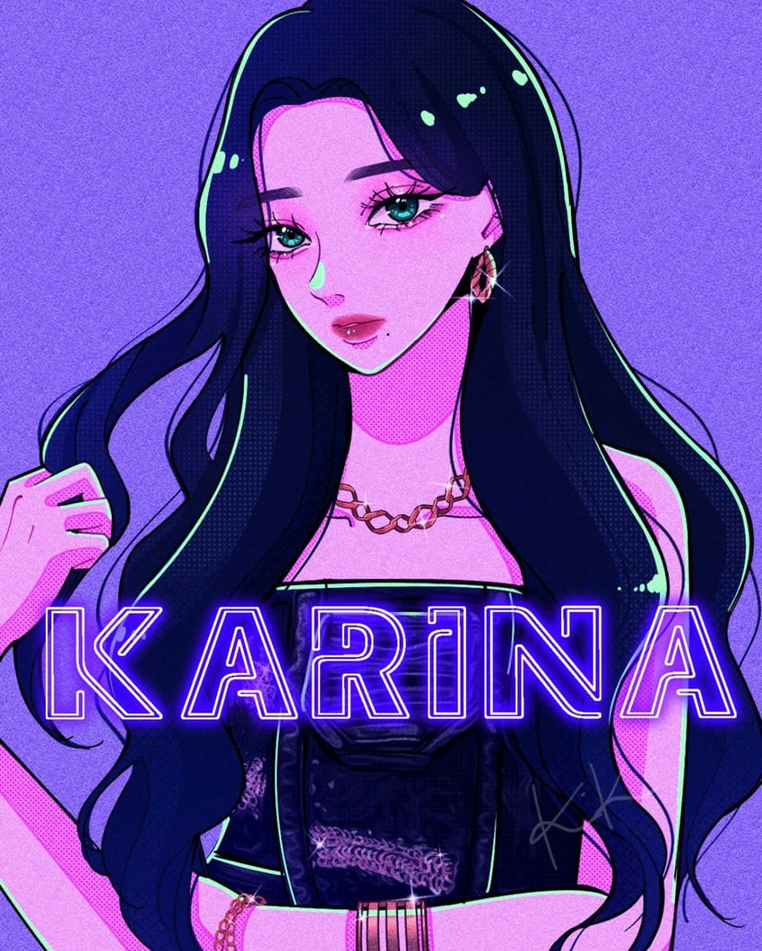 karina (real life and 1 more) drawn by sail_ofhope