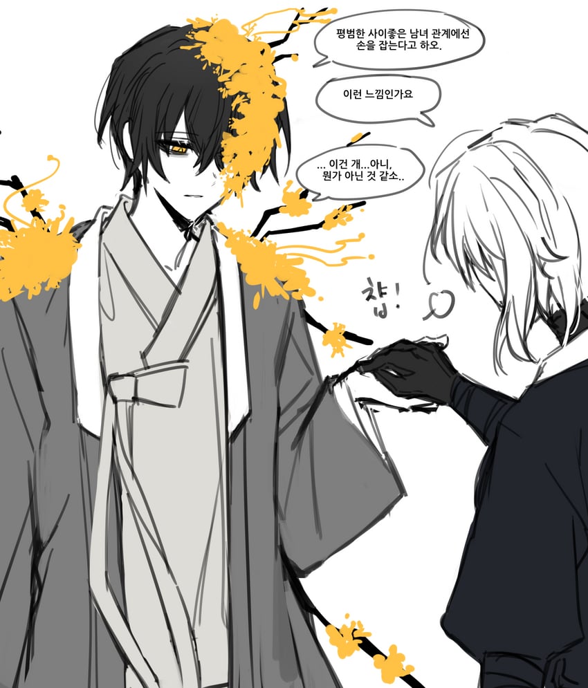 faust and yi sang (project moon and 1 more) drawn by sp0i0ppp