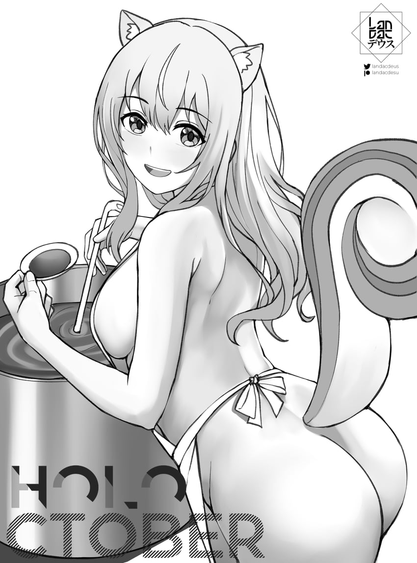 ayunda risu (hololive and 1 more) drawn by landacdeus