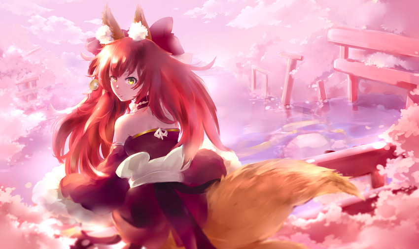 tamamo and tamamo no mae (fate and 2 more) drawn by mochigome_(fatelly)