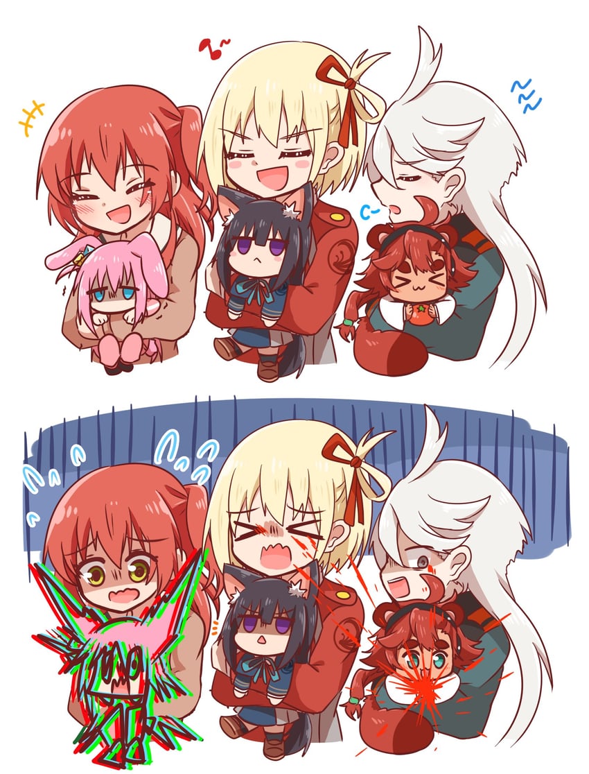 gotoh hitori, kita ikuyo, nishikigi chisato, suletta mercury, miorine rembran, and 1 more (gundam and 3 more) drawn by jx2_(jennyiq)