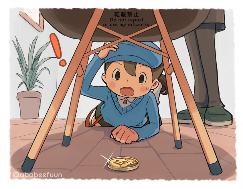 hershel layton and luke triton (professor layton) drawn by abarenbou_bifun