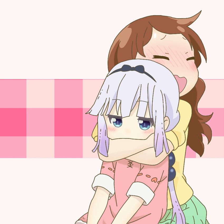 kanna kamui and saikawa riko (kobayashi-san chi no maidragon) drawn by ganbear_(gansan10582)