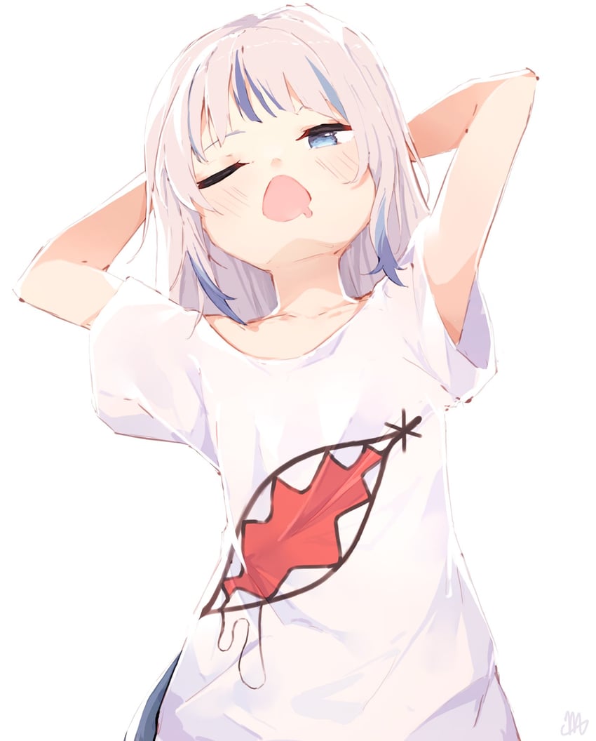 gawr gura (hololive and 1 more) drawn by ma_draws