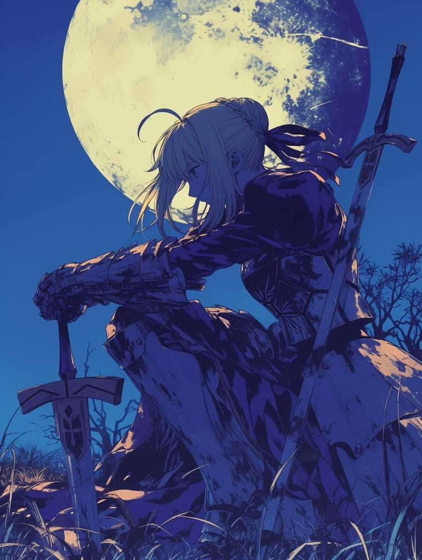 artoria pendragon (fate and 1 more) drawn by tarte_(hodarake)