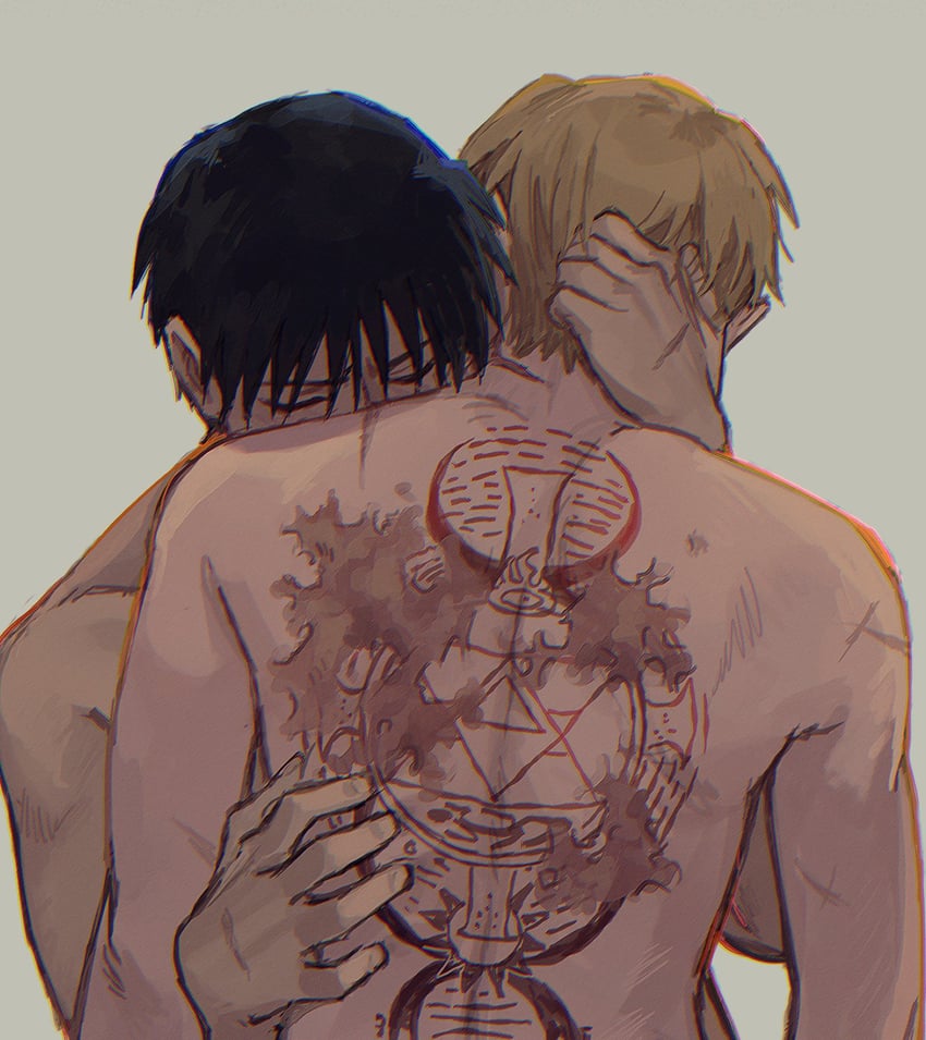 riza hawkeye and roy mustang (fullmetal alchemist) drawn by theo_(tomochingus)