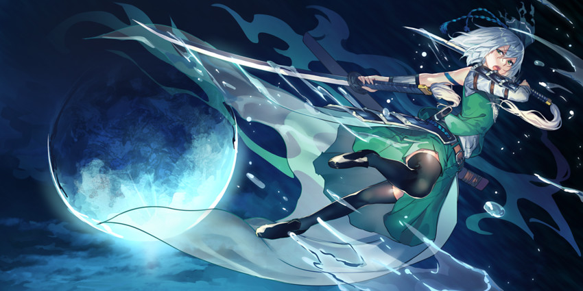 konpaku youmu (touhou and 1 more) drawn by u_u_zan