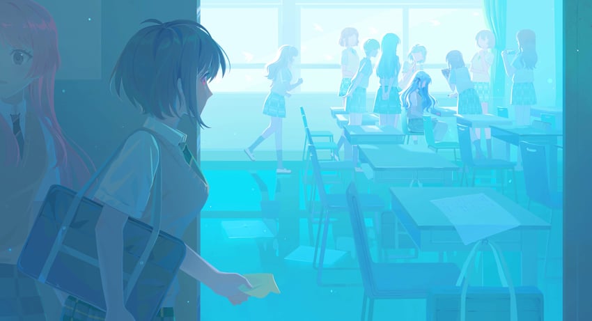 chihaya anon, togawa sakiko, and takamatsu tomori (bang dream! and 1 more) drawn by qing_00129