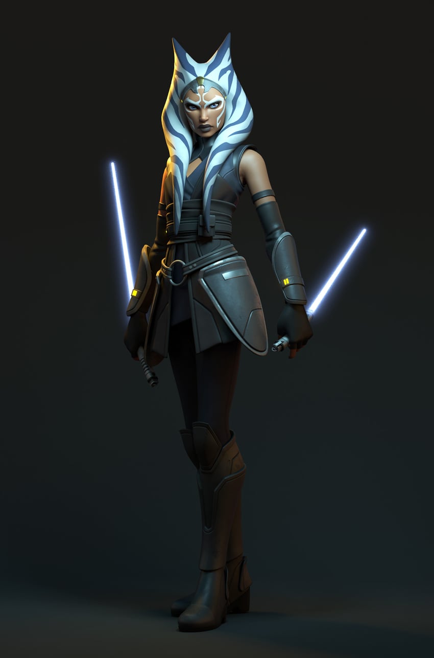 ahsoka tano (star wars and 2 more) drawn by laura_peltomaki