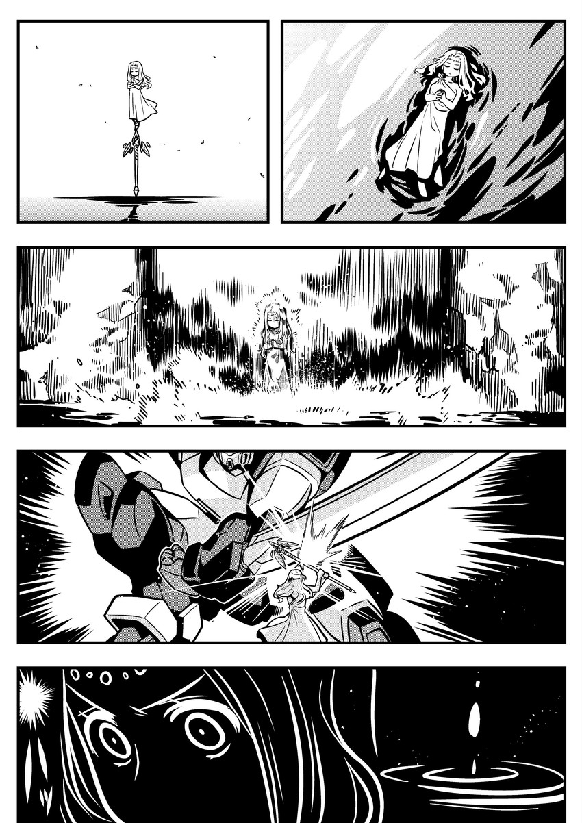 g-spring goddess and gundam spiegel (original and 2 more) drawn by kato_takuji