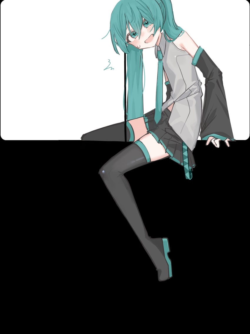 hatsune miku (vocaloid and 1 more) drawn by remon_cola