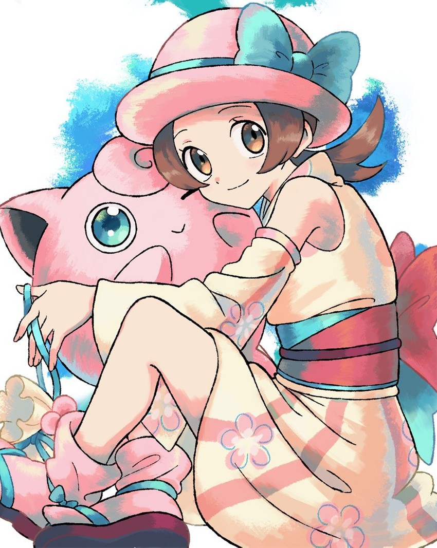 lyra and jigglypuff (pokemon and 1 more) drawn by ittumozzz