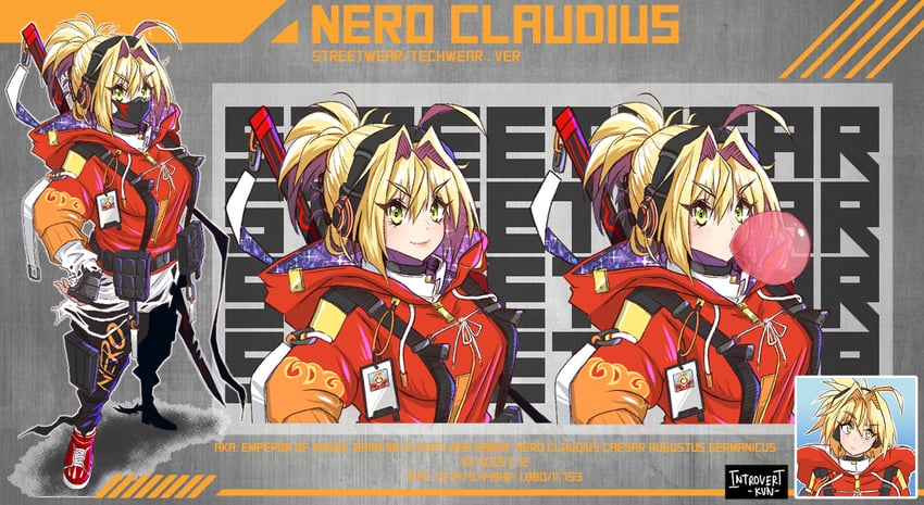 nero claudius (fate and 1 more) drawn by introvert-kun