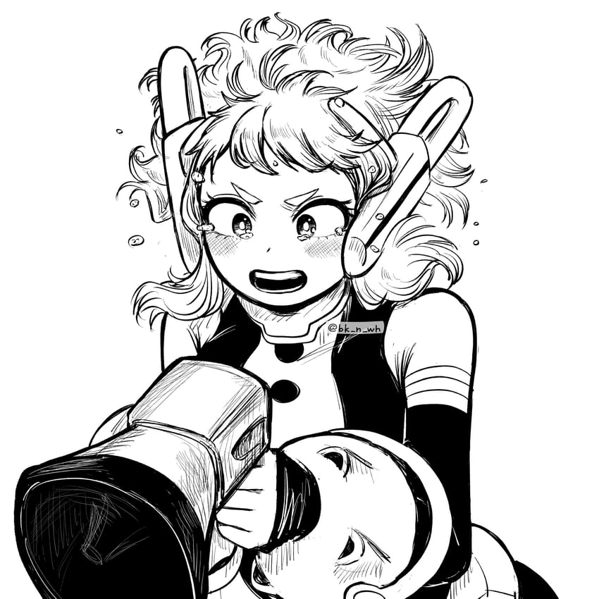 uraraka ochaco (boku no hero academia) drawn by bk_n_wh