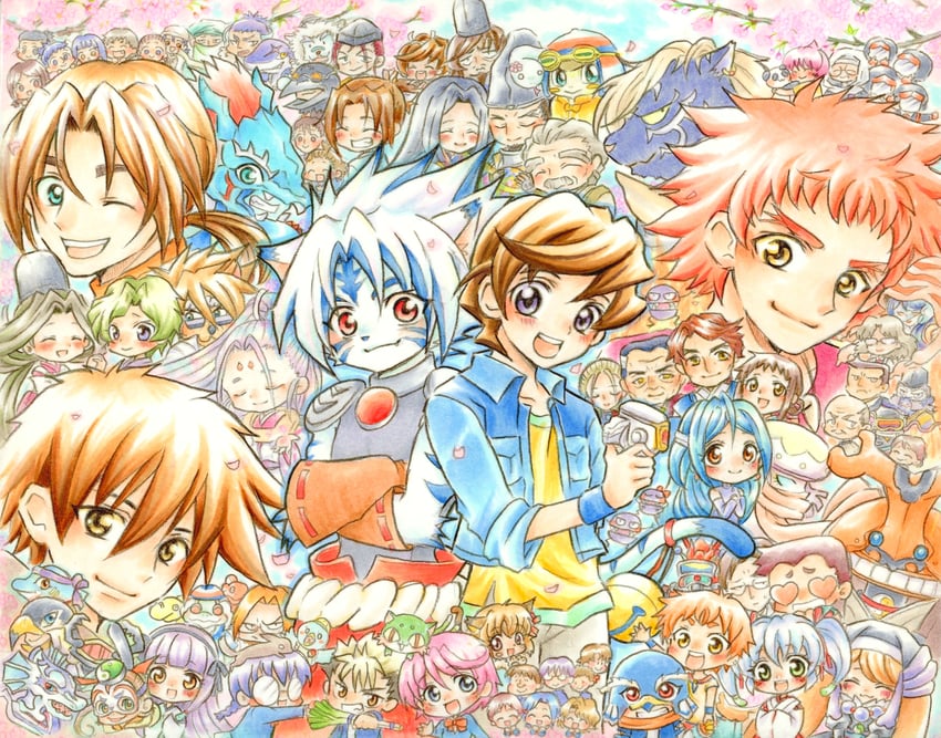 byakko no kogenta, nazuna, hiiragi no horin, byakko no rangetsu, houjou no nene, and 103 more (onmyou taisenki) drawn by koishi_nanako