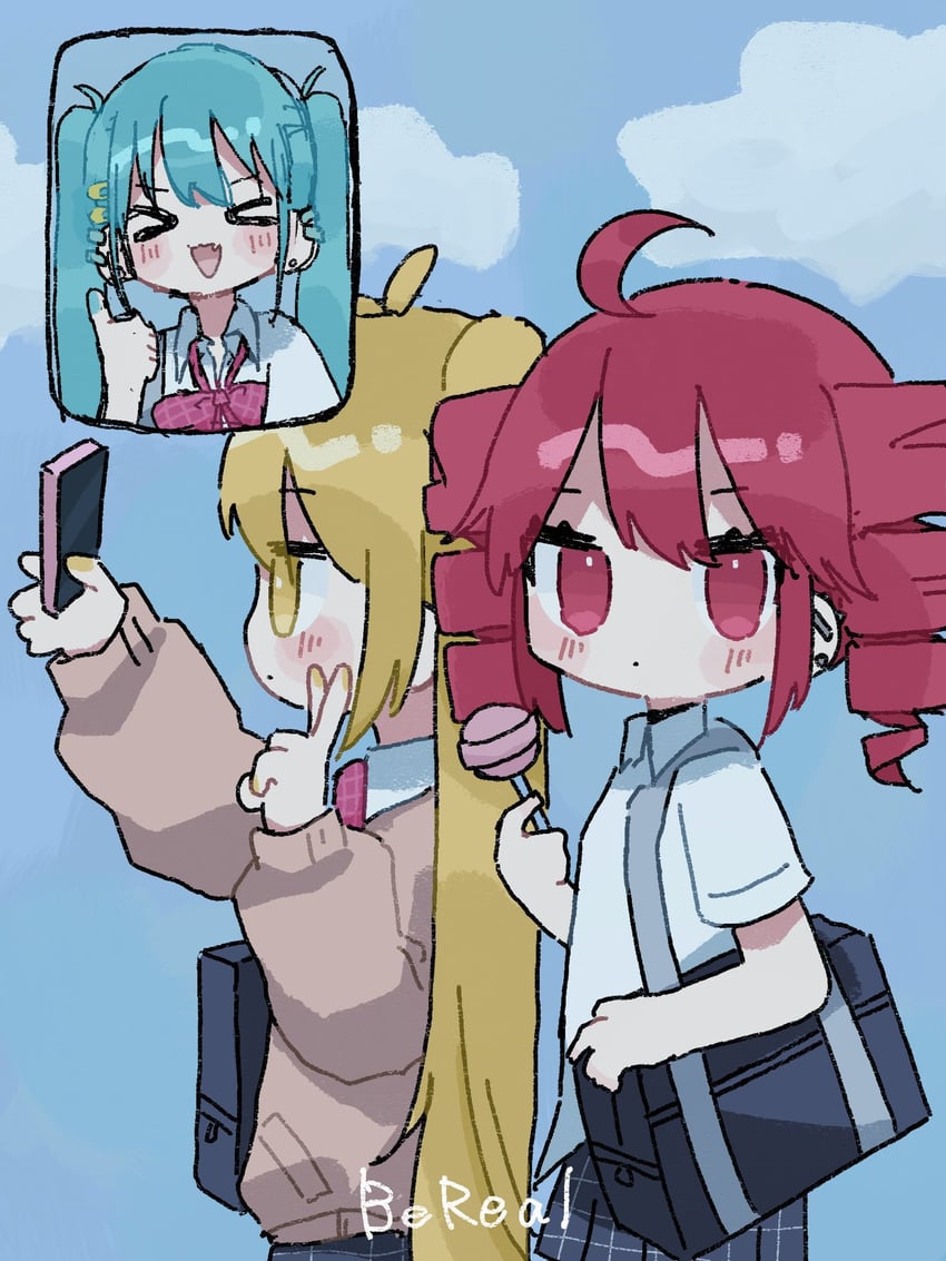 hatsune miku, kasane teto, and akita neru (vocaloid and 2 more) drawn by zqk9g