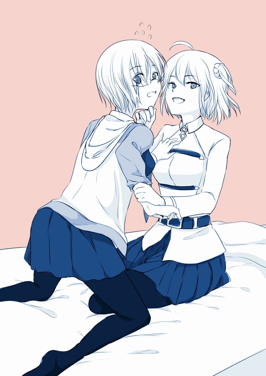 mash kyrielight and fujimaru ritsuka (fate and 1 more) drawn by seikopy