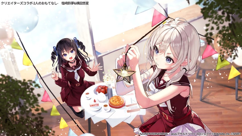 shiozaki suzume and yokota haruna (assault lily) drawn by haruhina_purple