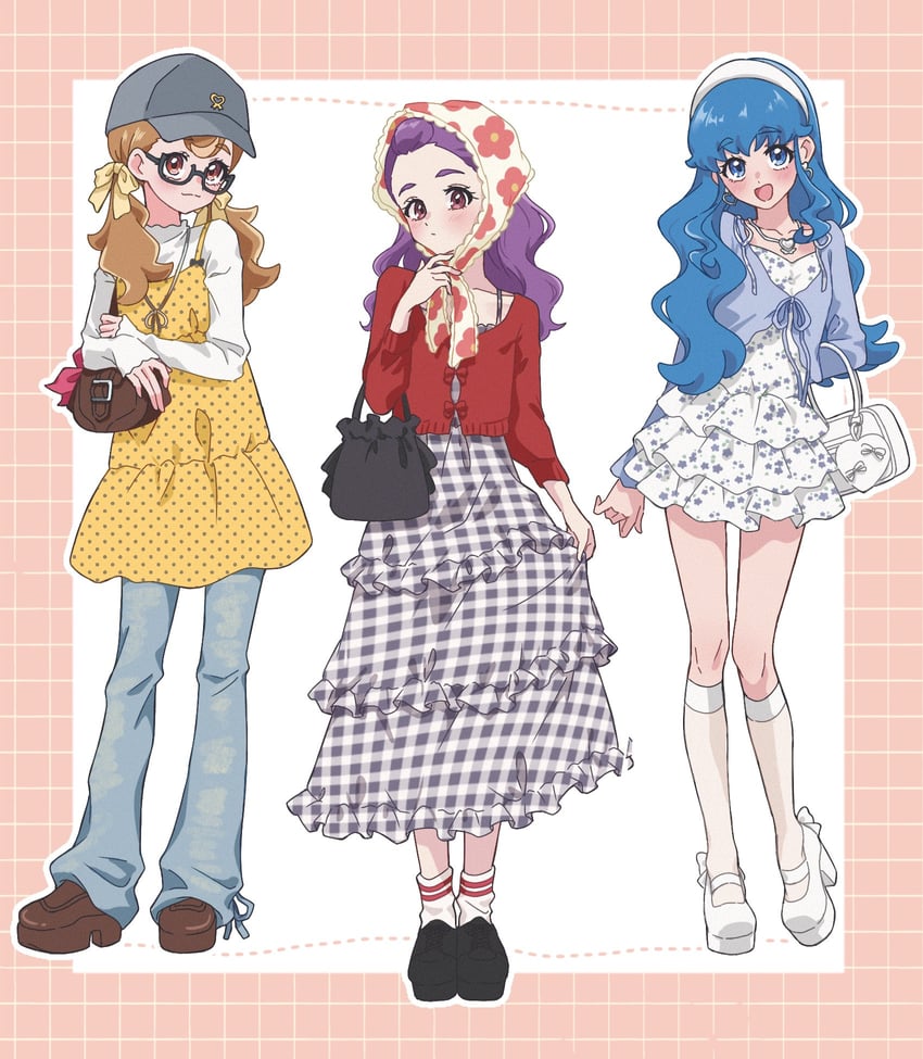 shirayuki hime, mimino kurumi, and arisugawa himari (precure and 4 more) drawn by shigen_pr