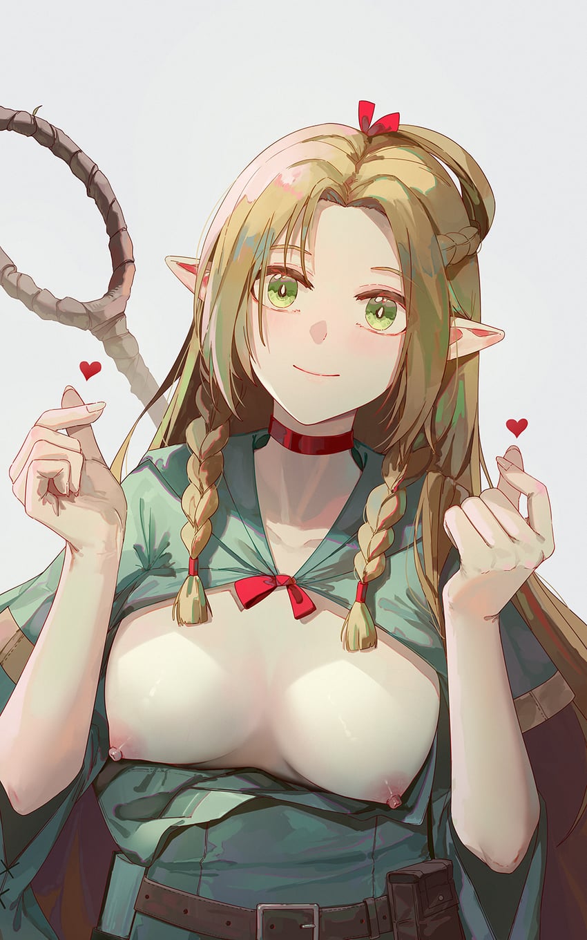 marcille donato (arknights and 1 more) drawn by yuuki_mix